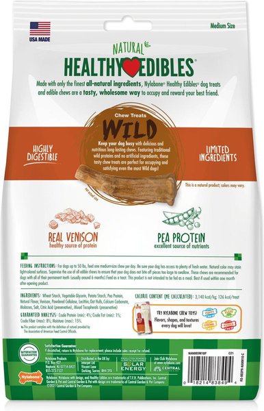 Show full view: Nylabone Healthy Edibles Venison Flavoured Antler Wolf Dog Treats, 10 count slide 7 of 11