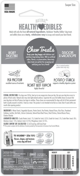 Show full view: Nylabone Healthy Edibles Long Lasting Roast Beef Flavour X-Large Breed Bone Dog Treats slide 7 of 11