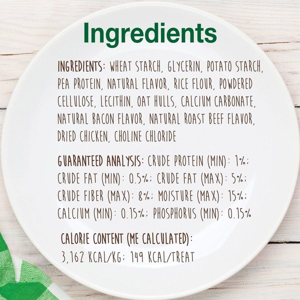 Show full view: Nylabone Healthy Edibles Longer Lasting Bacon Flavour Small Bone Dog Treats, 12 count slide 7 of 10