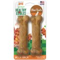 Nylabone Healthy Edibles Longer Lasting Bacon Flavour Medium Bone Dog Treats, 2 count