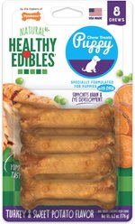 Nylabone Healthy Edibles Puppy Turkey & Sweet Potato Flavour Petite Bone Dog Treats, 8 count