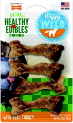 Nylabone Healthy Edibles Wild Turkey Puppy Bone Dog Treats, 4 count