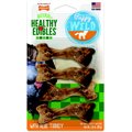 Nylabone Healthy Edibles Wild Turkey Puppy Bone Dog Treats, 4 count