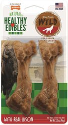 Nylabone Healthy Edibles Wild Natural Long Lasting Bison Flavour Medium Chew Dog Treats, 2 count