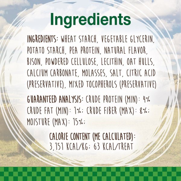 Show full view: Nylabone Healthy Edibles Wild Natural Long Lasting Small Bison Flavour Small Chew Dog Treats, 8 count slide 4 of 11