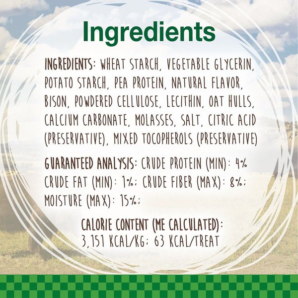 Show full view: Nylabone Healthy Edibles Wild Natural Long Lasting Small Bison Flavour Small Chew Dog Treats, 16 count slide 4 of 11