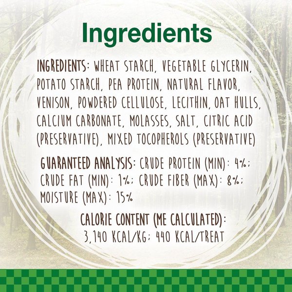 Show full view: Nylabone Natural Healthy Edibles Wild with Real Venison Large Dog Treats, 1 count slide 4 of 11