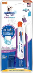 Nylabone Advanced Oral Care Bacon Flavor Senior Dog Dental Kit