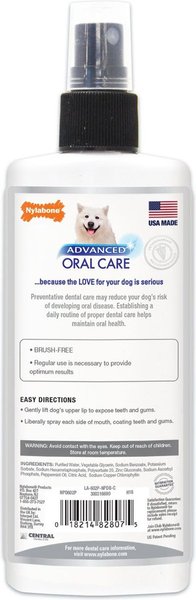 Show full view: Nylabone Advanced Oral Care Dog Dental Spray, 4-oz bottle slide 5 of 9