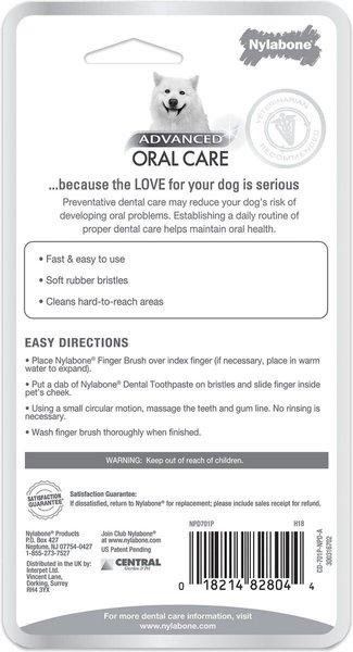Show full view: Nylabone Advanced Oral Care Finger Brush Dog Toothbrush, 2 count slide 6 of 11