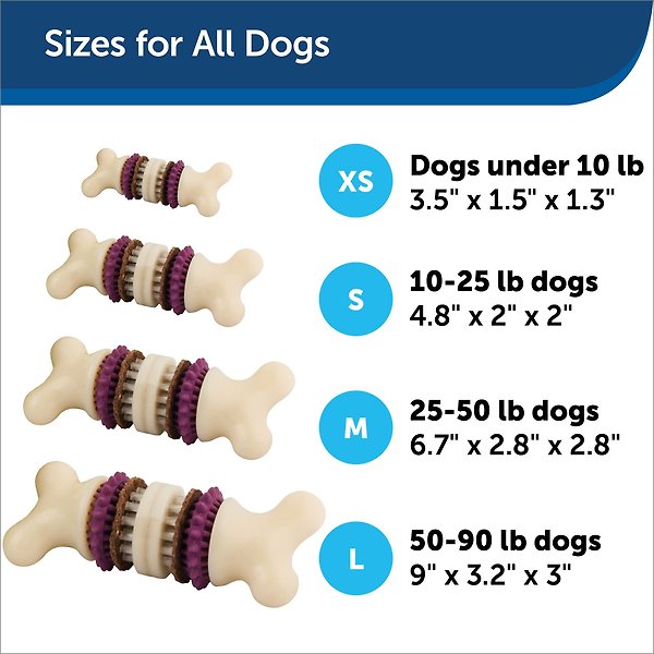 Show full view: PetSafe Busy Buddy Bristle Bone Treat Dispenser Tough Chew Dog Toy, Medium slide 5 of 9