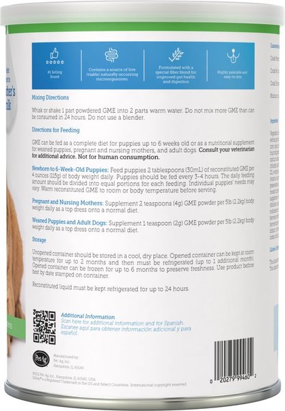 Show full view: PetAg Goat's Milk Esbilac Powder Milk Supplement for Puppies, 12-oz can slide 3 of 5
