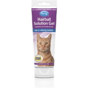 PetAg Hairball Solution Chicken Flavored Gel Hairball Control Supplement for Cats, 3.5-oz tube