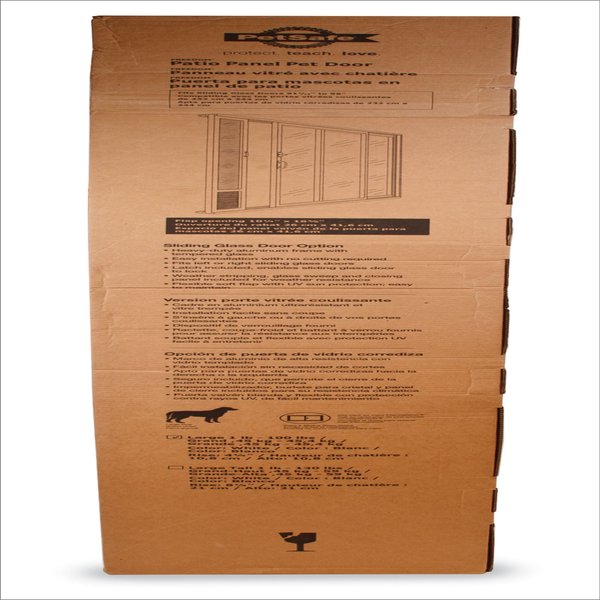 Show full view: PetSafe 96-in Sliding Glass Dog & Cat Door, Large slide 7 of 10