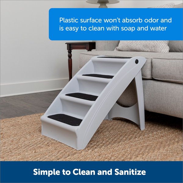 Show full view: PetSafe CozyUp Foldable Cat & Dog Stairs, Grey, Large slide 5 of 9