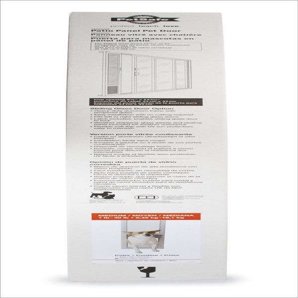 Show full view: PetSafe Sliding Glass Dog & Cat Door, Medium, White slide 7 of 10