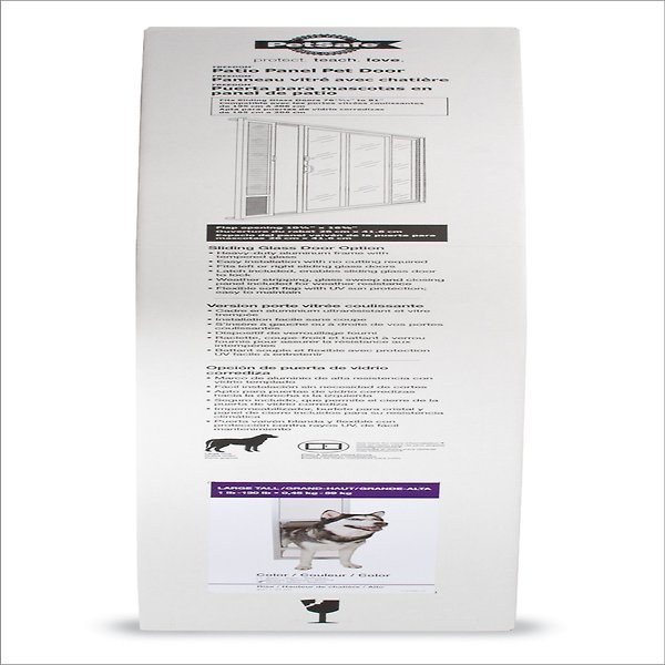 Show full view: PetSafe Sliding Glass Dog & Cat Door, Tall, White slide 7 of 10