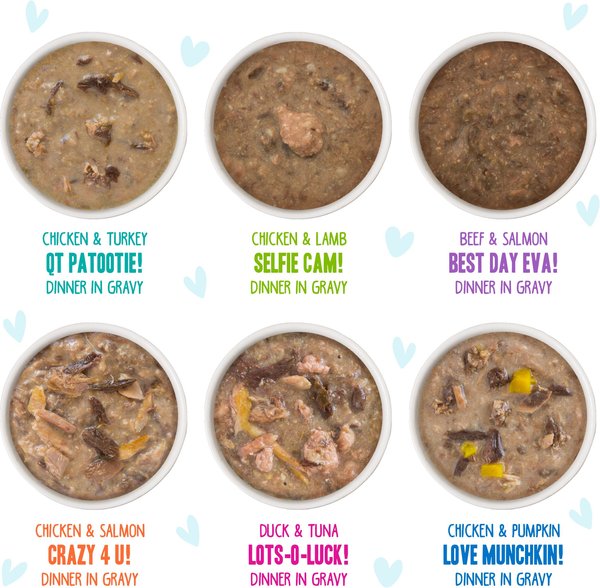 Show full view: BFF OMG Best Feline Friend Oh My Gravy! Rainbow Road Variety Pack Grain-Free Wet Cat Food, 2.8-oz can, case of 12 slide 4 of 8