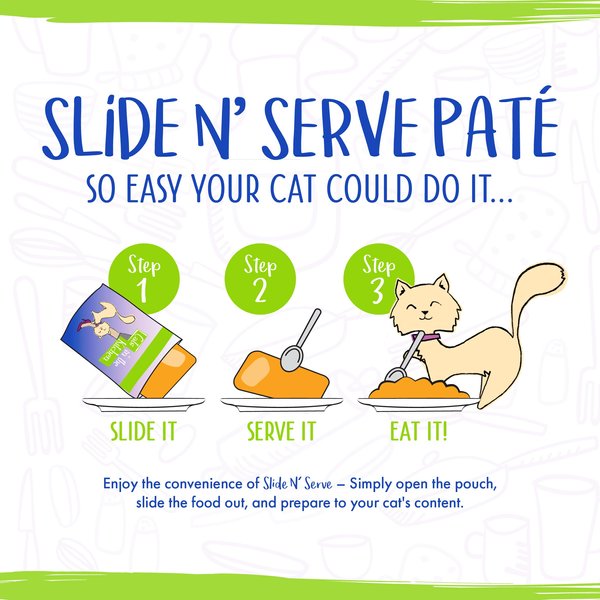 Show full view: Weruva Cats in the Kitchen Cattyshack Chicken & Shrimp Pate Grain-Free Wet Cat Food, 3-oz pouch, case of 12 slide 7 of 10