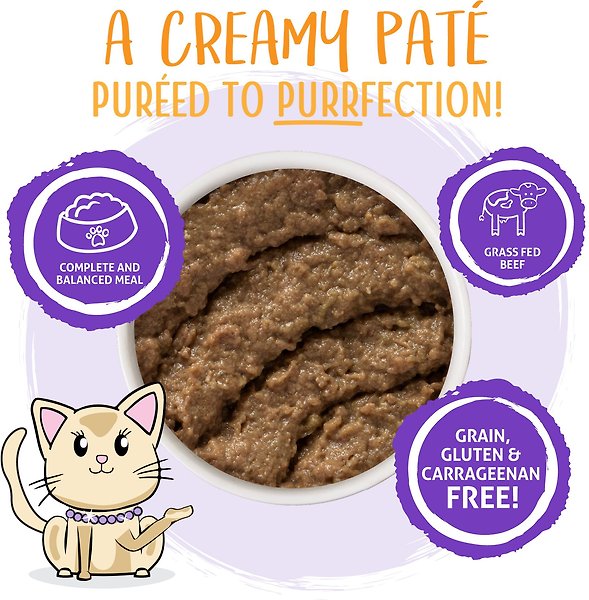 Show full view: Weruva Classic Cat Pate, Meal or No Deal! Chicken & Beef Grain-Free Wet Cat Food, 5.5-oz can, case of 8 slide 3 of 10