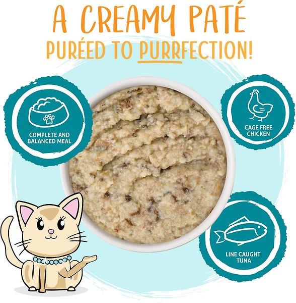 Show full view: Weruva Slide N' Serve Family Food Chicken Dinner Tuna Pate Grain-Free Wet Cat Food, 2.8-oz pouch, case of 12 slide 3 of 10