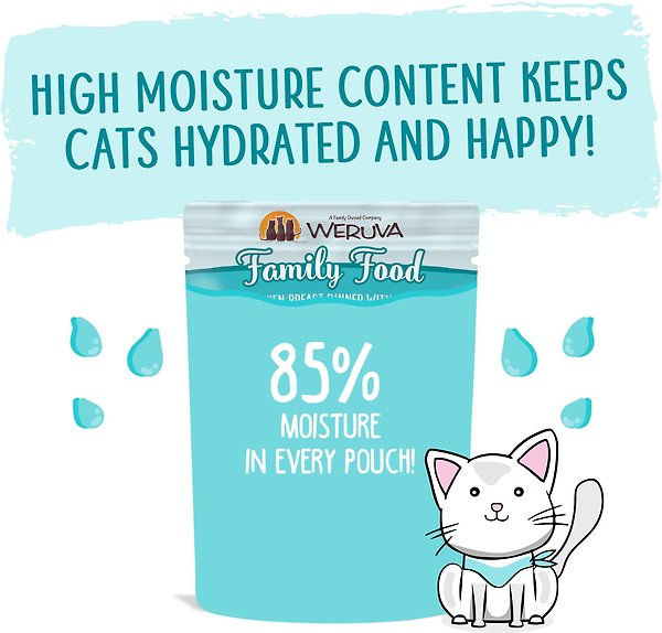 Show full view: Weruva Slide N' Serve Family Food Chicken Dinner Tuna Pate Grain-Free Wet Cat Food, 2.8-oz pouch, case of 12 slide 4 of 10