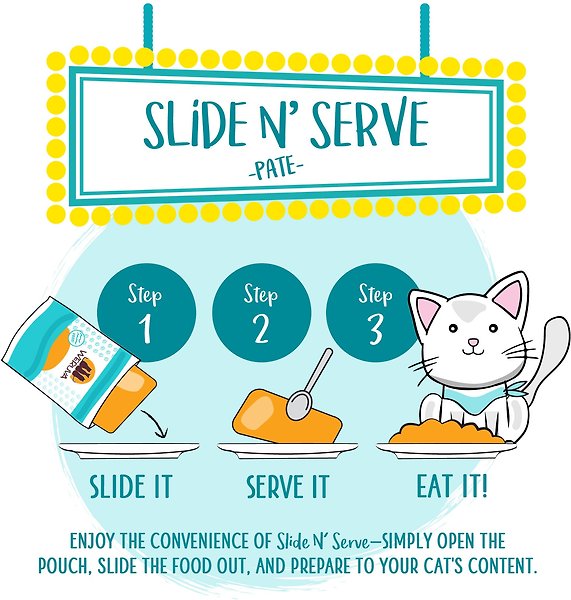 Show full view: Weruva Slide N' Serve Family Food Chicken Dinner Tuna Pate Grain-Free Wet Cat Food, 2.8-oz pouch, case of 12 slide 6 of 10