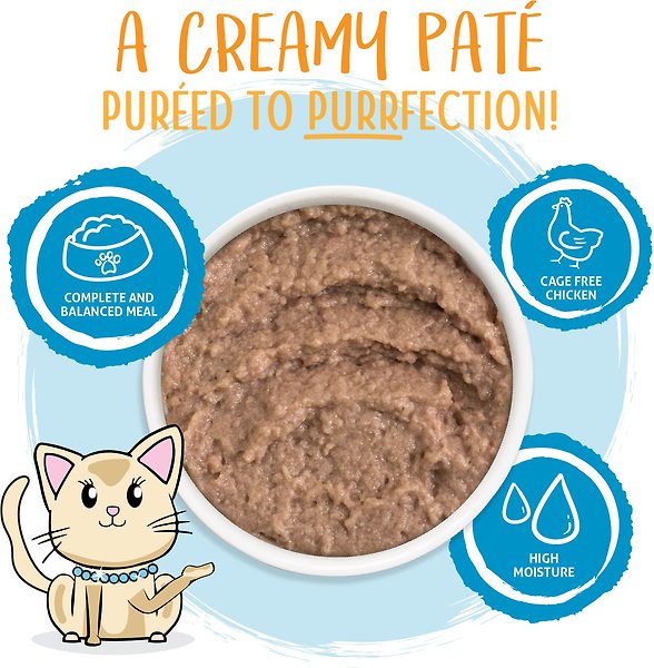 Show full view: Weruva Slide N' Serve Jeopurrdy Licious Chicken Dinner Pate Grain-Free Wet Cat Food, 2.8-oz pouch, case of 12 slide 3 of 10