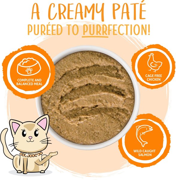 Show full view: Weruva Slide N' Serve Love Connection Chicken & Salmon Dinner Pate Grain-Free Wet Cat Food, 2.8-oz pouch, case of 12 slide 3 of 10
