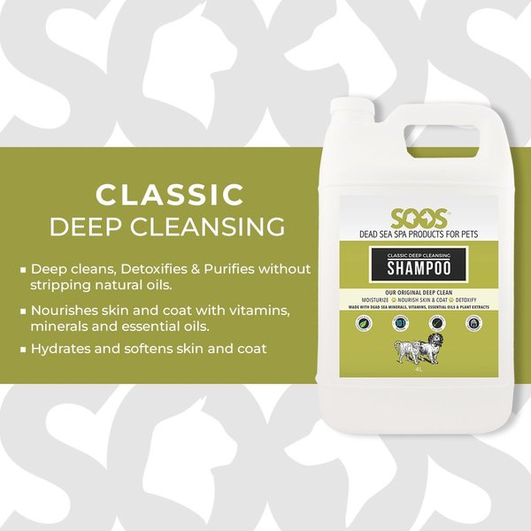 Show full view: Soos Pets Classic Deep Cleansing Dog & Cat Shampoo, 4-L bottle slide 3 of 5