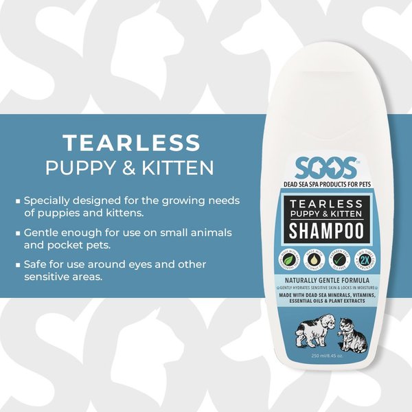 Show full view: Soos Pets Tearless Puppy & Kitten Shampoo, 250-mL bottle slide 3 of 6