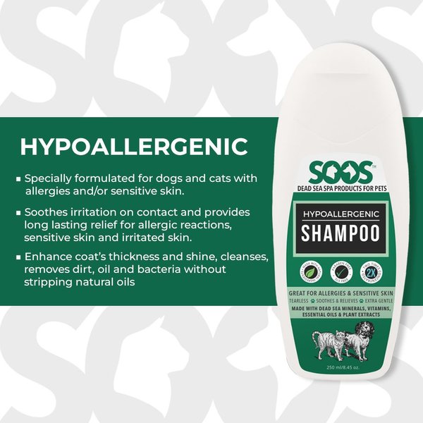Show full view: Soos Pets Hypoallergenic Dog & Cat Shampoo, 250-mL bottle slide 3 of 6