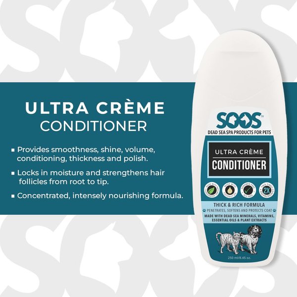Show full view: Soos Pets Ultra Creme Dog & Cat Conditioner, 250-mL bottle slide 3 of 6