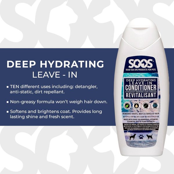 Show full view: Soos Pets Deep Hydrating Leave-In Dog & Cat Conditioner, 500-mL bottle slide 3 of 7