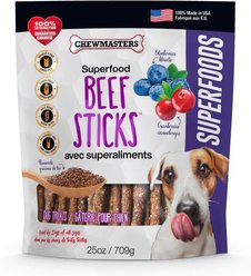 Chewmasters Beef Sticks with Superfoods Dog Treats, 709-g bag