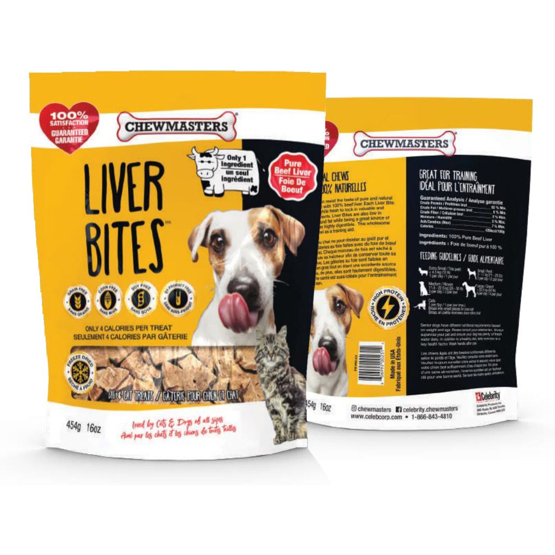 CHEWMASTERS Liver Bites Freeze-Dried Dog Treats, 454-g bag Chewy