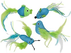 Multipet Feline Clean Peppermint Plush Cat Toy with Catnip, Character Varies, 1 count