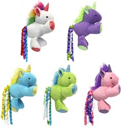 Multipet Unicorn Plush Cat Toy with Catnip, Color Varies, 1 count