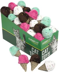 Multipet Ice Cream Cone Plush Cat Toy, Color Varies, 1 count