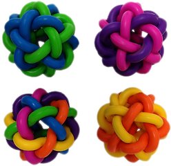 Multipet Nobbly Wobbly Ball Dog Toy, Color Varies, 3-in, 1 count
