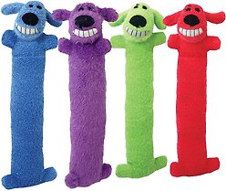 Multipet Loofa Dog The Original Squeaky Plush Dog Toy, Color Varies, Large, 1 count