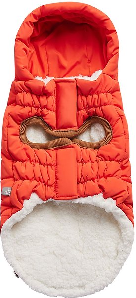 Show full view: GF Pet Elasto-Fit Super Puff Parka Dog Coat, Orange, Large slide 4 of 8