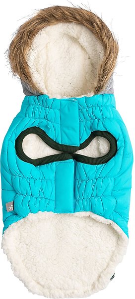 Show full view: GF Pet Elasto-Fit Winter Sailor Parka Dog Coat, Aqua, Large slide 4 of 9