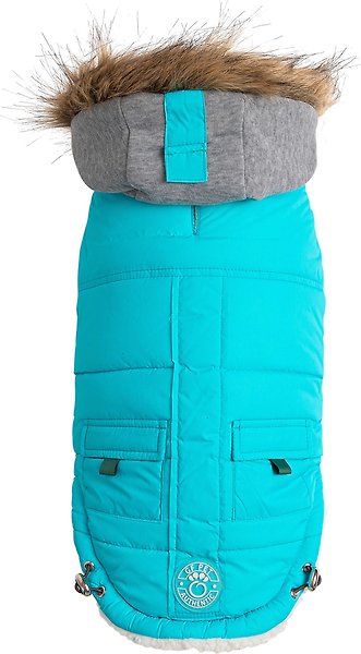 Show full view: GF Pet Elasto-Fit Winter Sailor Parka Dog Coat, Aqua, XX-Large slide 3 of 9