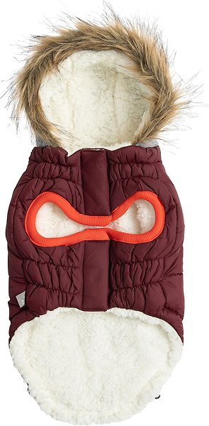 Show full view: GF Pet Elasto-Fit Winter Sailor Parka Dog Coat, Burgundy, X-Large slide 4 of 7