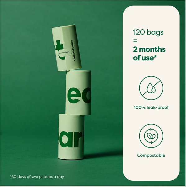 Show full view: Earth Rated Refill Rolls Compostable Dog Poop Bags, 120 count slide 3 of 7
