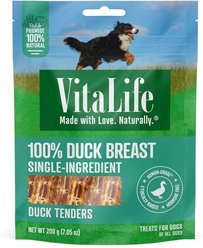 VitaLife Duck Tenders Jerky Dog Treats, 200-g bag
