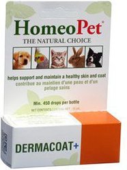 HomeoPet Dermacoat Supplement for Dogs, 15-ml bottle