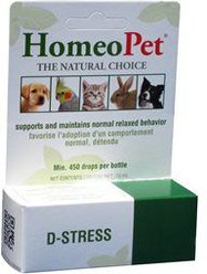 HomeoPet D-Stress Supplement for Dogs, 15-ml bottle