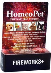 HomeoPet Fireworks Supplement for Dogs, 15-ml bottle
